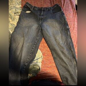 VINTAGE BUGLE BOY Jean Co CARPENTER BAGGY WIDE LEGS Y2K MEN'S JEANS SIZE 38 X 32